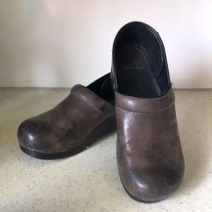 Dansko brown leather clog